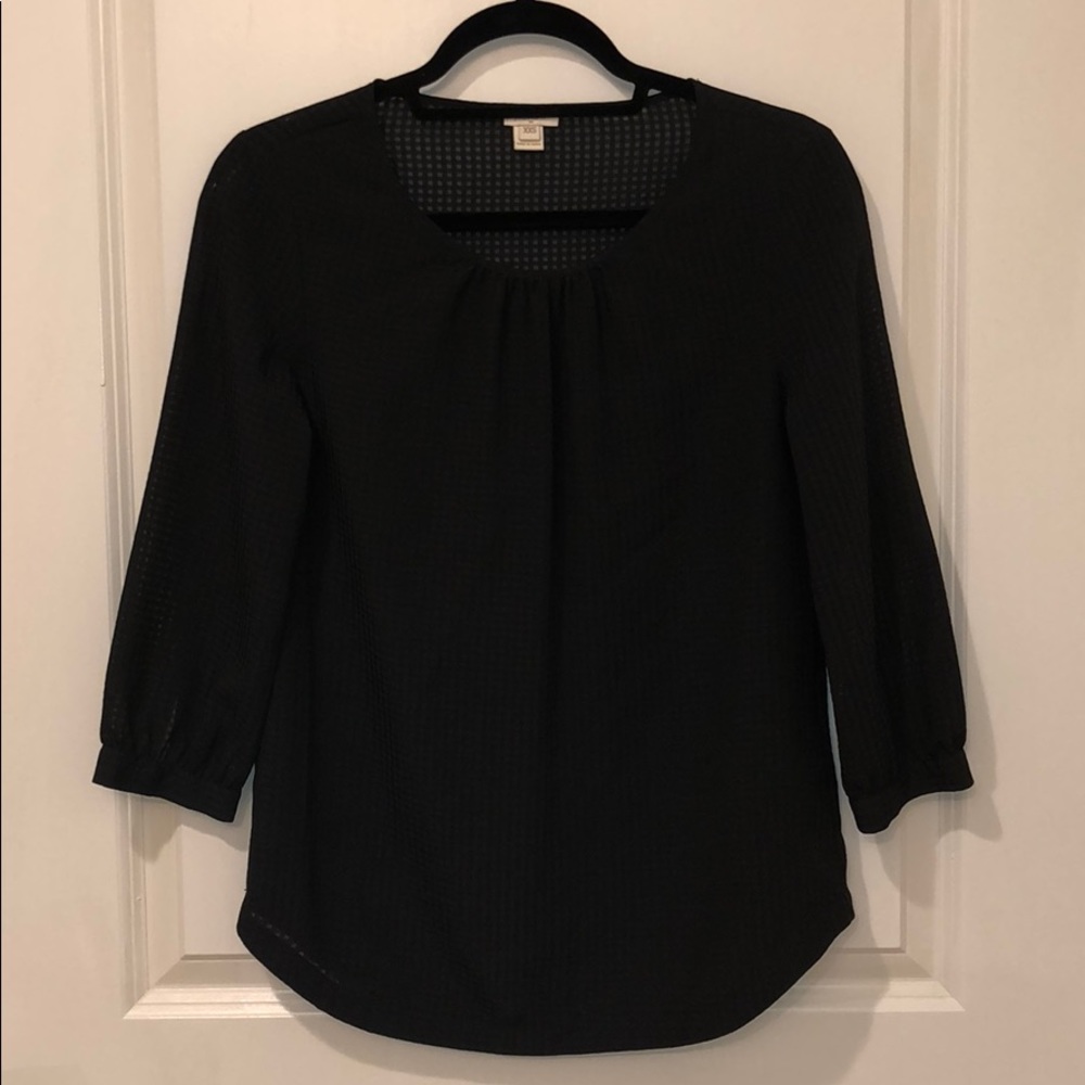 J.Crew Blouse w/ Gold Button Sleeve. Size XXS